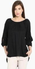 Ladybug Black Solid Tunics women