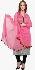 Uniscarf Pink Solid Dupatta women