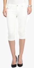 Upperclass White Solid Capri women