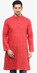 Vivid India Pink Solid Kurta men