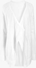 Next White Linen Mix Waterfall Cardigan women