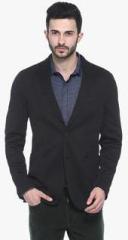 Basics Black Solid Blazer men