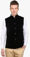 Envoy Black Solid Waistcoat men