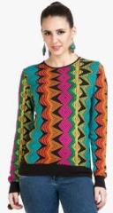 Rage Multicoloured Colored Printed Sweater women