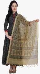 Dupatta Bazaar Golden Printed Dupatta women