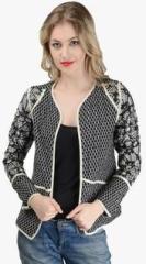 Oranje Black Printed Summer Jacket women