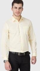 Black Coffee Solid Yellow Formal Shirt men