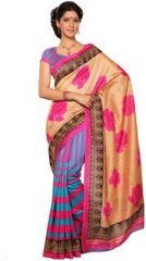 Fabdeal Printed Multi Color Saree women