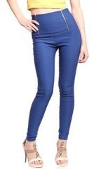 Miss Chase Solids Blue Jeggings Mksp women