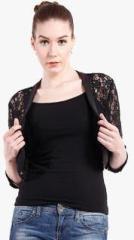 Peptrends Black Solid Shrug women