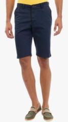 Sting Navy Blue Solid Shorts men