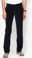 Turtle Solid Navy Blue Casual Trouser men