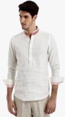 Yell Off White Solid Kurta men