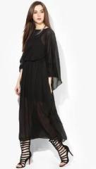 Alia Bhatt For Jabong Black Maxi Dress With Long Dress Inner women