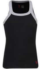 U S Polo Assn Black Square Neck Vest men