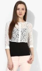 Calgari White Embroidered Shrug women