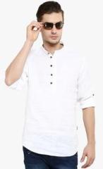 Stori White Solid Kurta men