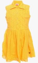 Ufo Yellow Casual Dress girls