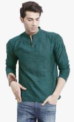 Veda Green Solid Kurta men