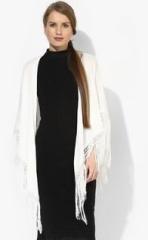 Jc Collection Off White Solid Shrug women