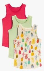 Next Pineapple Print, Lime Amp; Coral Vests Three Pack girls