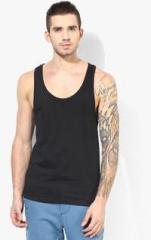 Incult Black Round Neck Vest men