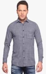 Club Fox Navy Blue Printed Regular Fit Casual Shirt men