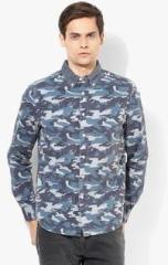 Incult Blue Regular Fit Casual Shirt men