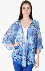 Paislei Blue Printed Shrug women