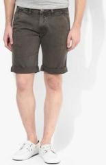 Incult Skinny Chino Shorts In Charcoal men