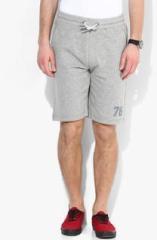 Celio Grey Milange Solid Shorts men