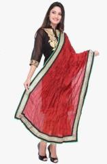 Dupatta Bazaar Maroon Embroidered Dupatta women