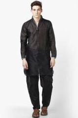 Varah Black Pathani Kurta Set men