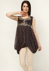 18 Fire Sleeve Less Embellished Multi Tunic women