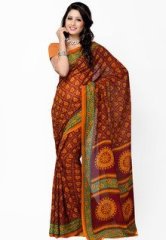 Aashima Printed Maroon Saree women