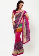 Aashima Printed Pink Saree women