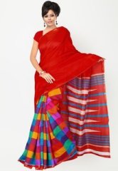 Aashima Printed Red Saree women