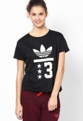 Adidas 3Foil Tee Black T Shirts women