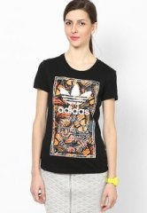 Adidas Bf Print Tee Black T Shirts women