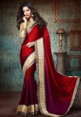 Admyrin Maroon Printed Sarees women