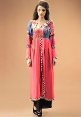 Admyrin Peach Printed Kurti women