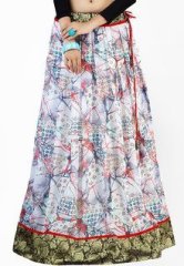 Admyrin White Printed Skirt women