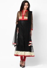 Aks Black Net Anarkali And Dupatta women