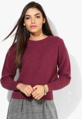 Alia Bhatt For Jabong Popcorn Wine Sweater With Zipper women