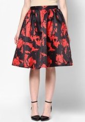 Alia Bhatt For Jabong The Flirty Red & Black Skirt women