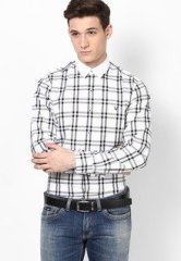 Allen Solly Black Checks Full Sleeve Casual Shirt men