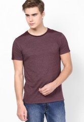 American Derby Polo Club Wine Short Sleeve Marl Round Neck T Shirt men