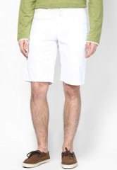 Amswan By American Swan Solid White Shorts men