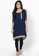 Anahi Cotton Navy Blue Kurta women