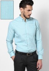 Andrew Hill Button Down Aqua Blue Full Sleeve Formal Shirt men